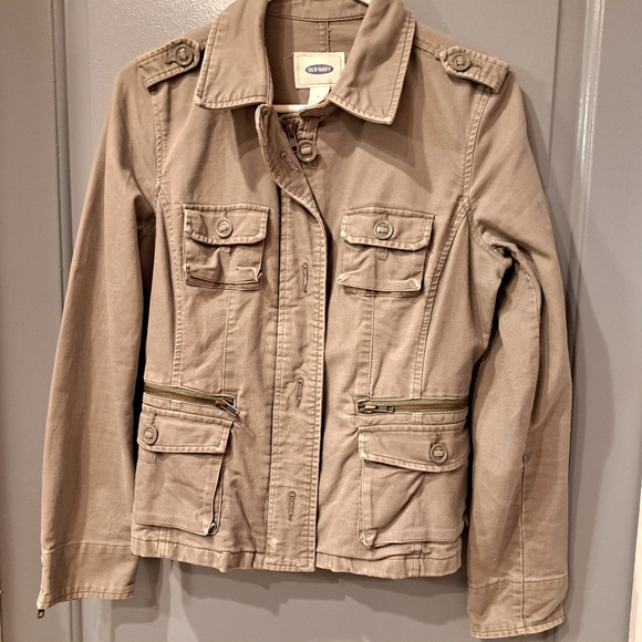 Old Navy Jackets & Blazers - Army Jacket, fitted, pockets, Zippers size M